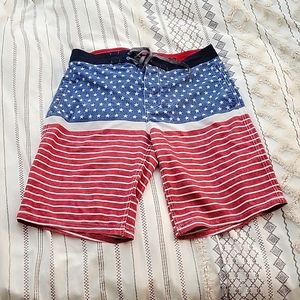 American flag board shorts, Mossimo, size 32"